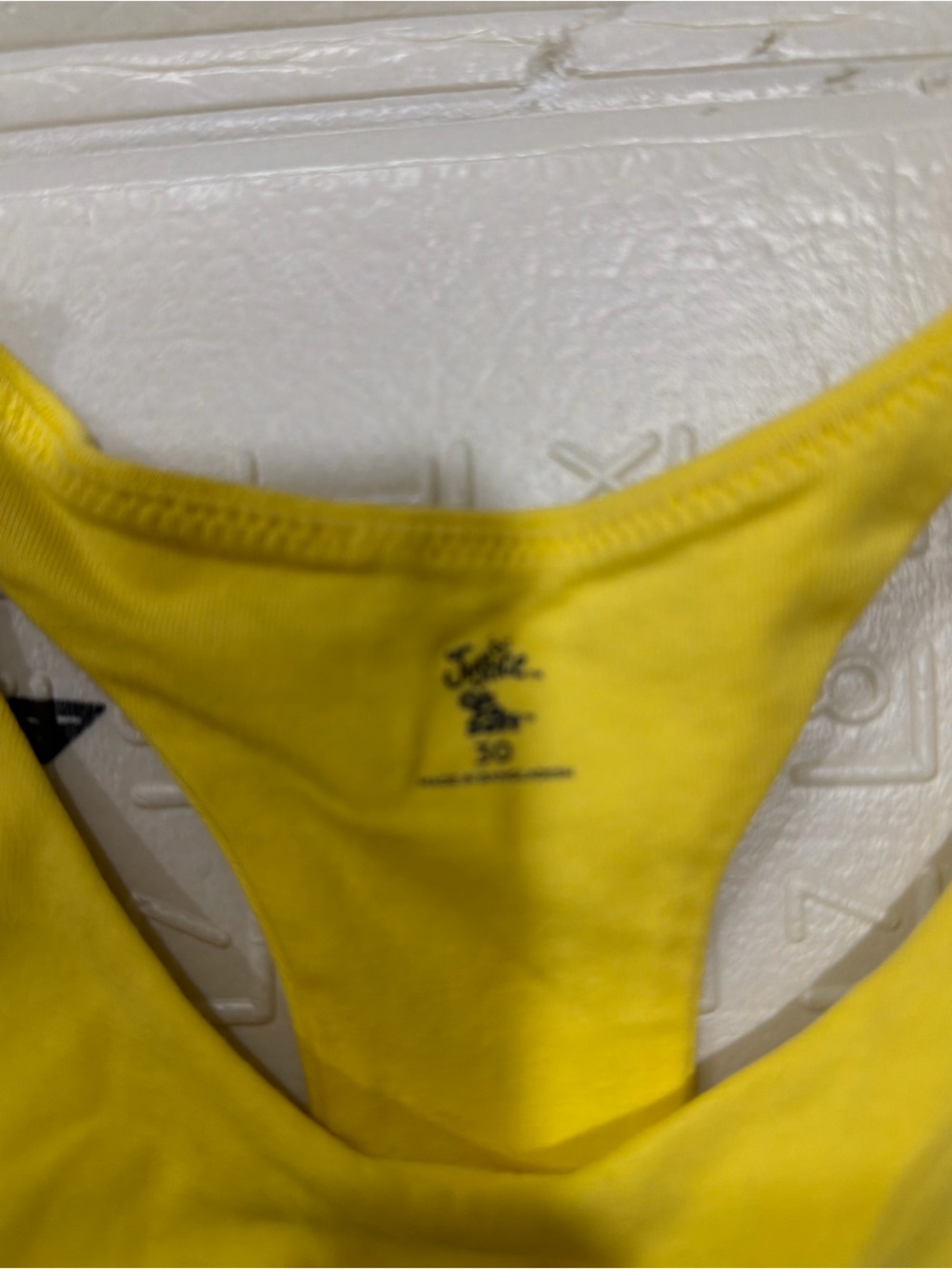Justice Yellow Daisy Sports Bra with Tie-Dye Accent - Picture 2 of 3